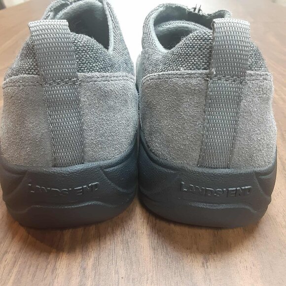 Lands’ End Women's All Weather Insulated Suede Leather Zip Moc Shoes Sz 9.5B - Picture 9 of 10